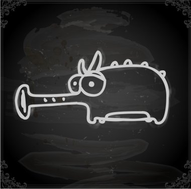 şirin el çizimi vektör illüstrasyonu