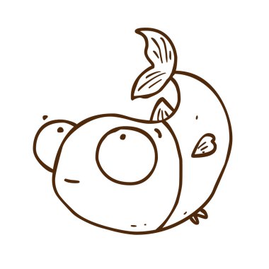 şirin el çizimi vektör illüstrasyonu