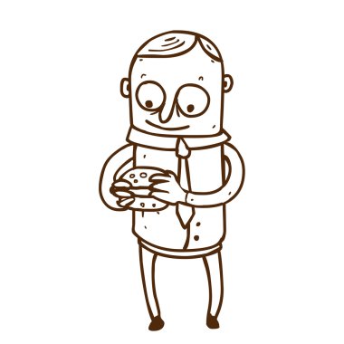 şirin el çizimi vektör illüstrasyonu