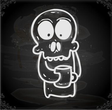 şirin el çizimi vektör illüstrasyonu