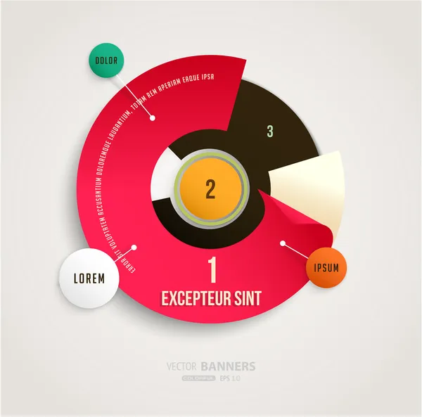 Modèle infographique cercle moderne pour les entreprises — Image vectorielle