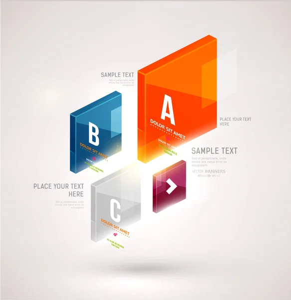 Diseño moderno de infografía empresarial — Vector de stock