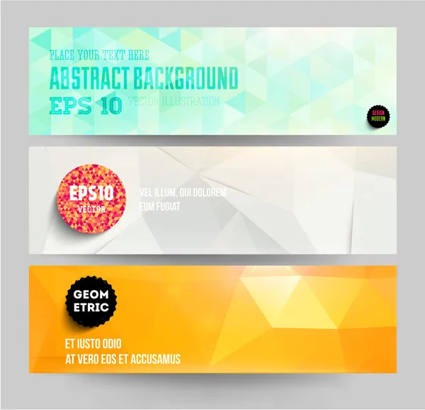 Conjunto de banners para diseño de fondo moderno de negocios — Vector de stock