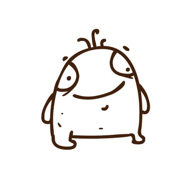 şirin el çizimi vektör illüstrasyonu