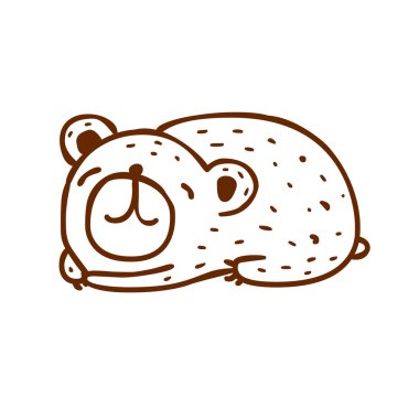 şirin el çizimi vektör illüstrasyonu