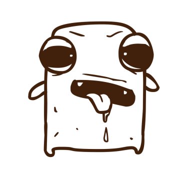 şirin el çizimi vektör illüstrasyonu