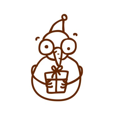 şirin el çizimi vektör illüstrasyonu