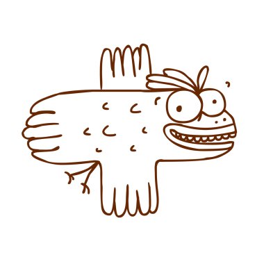 şirin el çizimi vektör illüstrasyonu