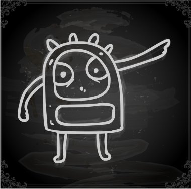 şirin el çizimi vektör illüstrasyonu