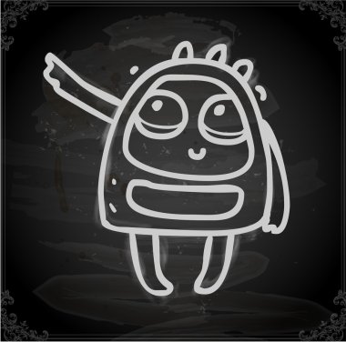 şirin el çizimi vektör illüstrasyonu