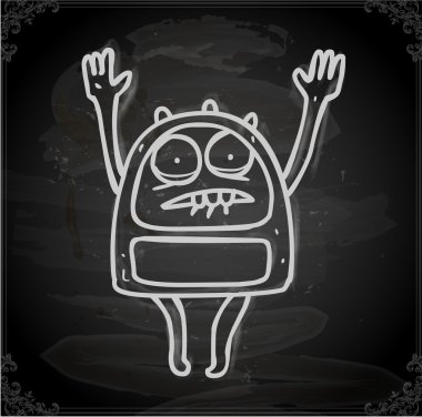 şirin el çizimi vektör illüstrasyonu