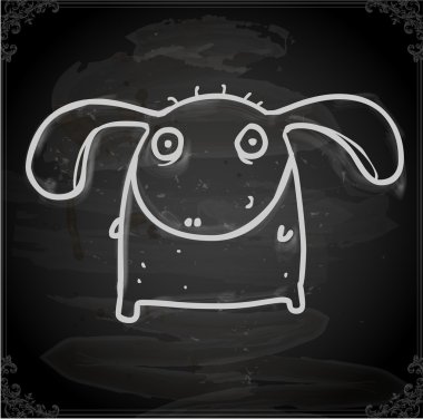 şirin el çizimi vektör illüstrasyonu