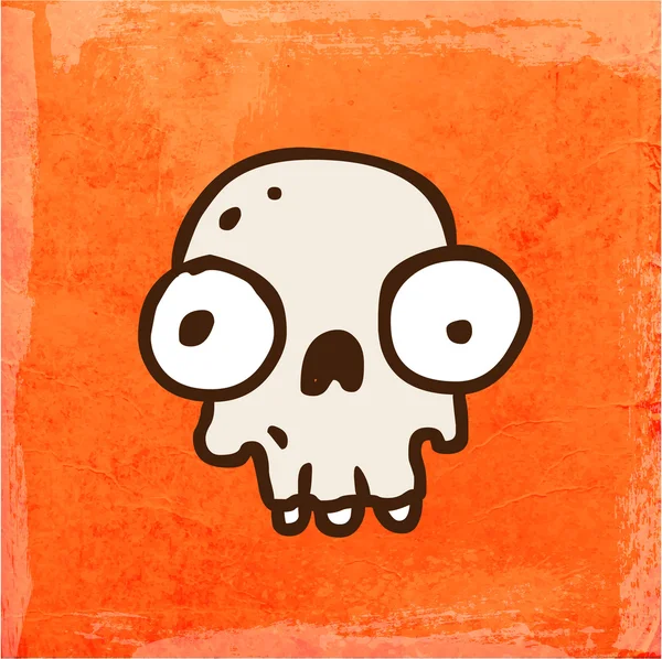 Calavera de dibujos animados . — Vector de stock