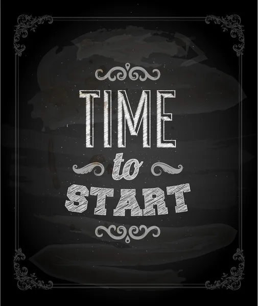"tijd om te beginnen" — Stockvector