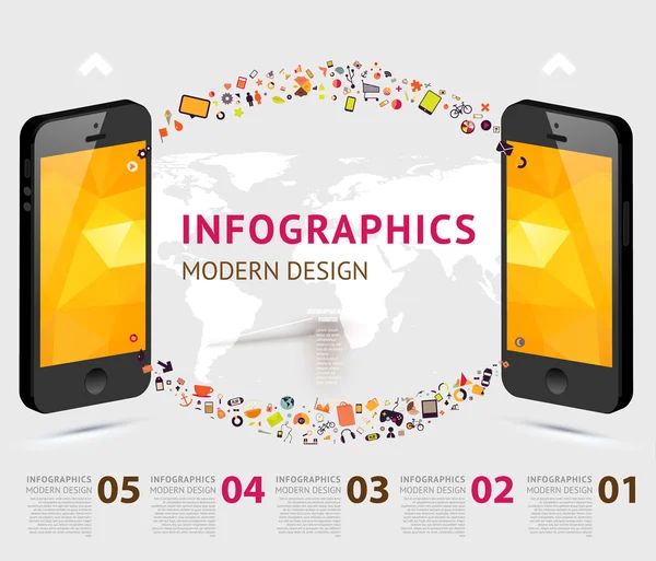 Modelo de infográfico de negócios . — Vetor de Stock