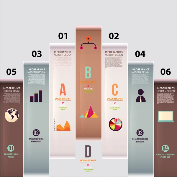 Modelo de infográfico de design moderno . — Vetor de Stock