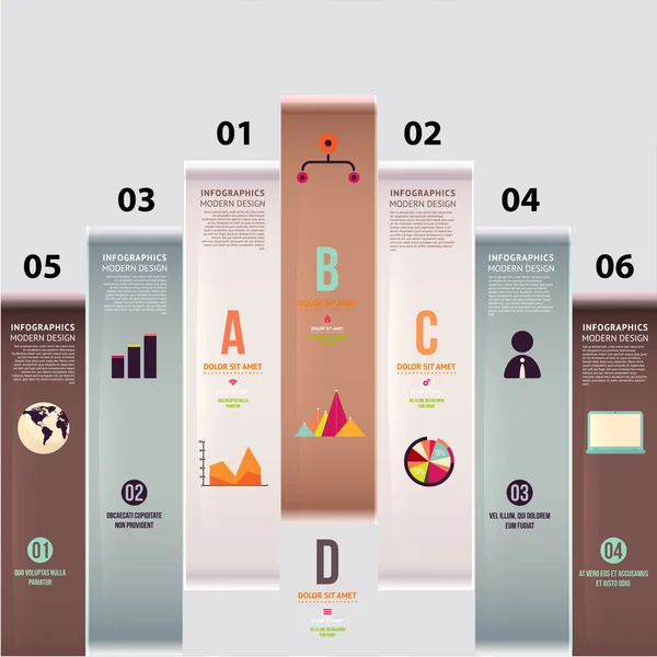 Plantilla infográfica de diseño moderno . — Vector de stock