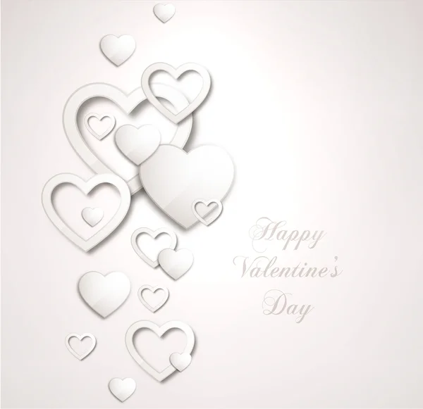 Fondo del día de San Valentín con corazones. — Archivo Imágenes Vectoriales