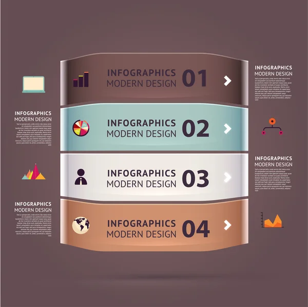 Modelo de infográfico de design moderno . — Vetor de Stock