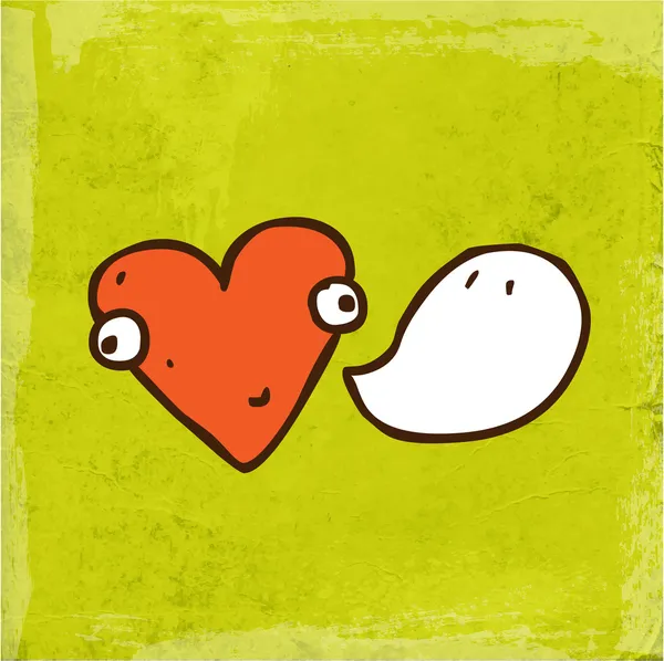 Älska hjärtat. söt hand dras vektor illustration — Stock vektor
