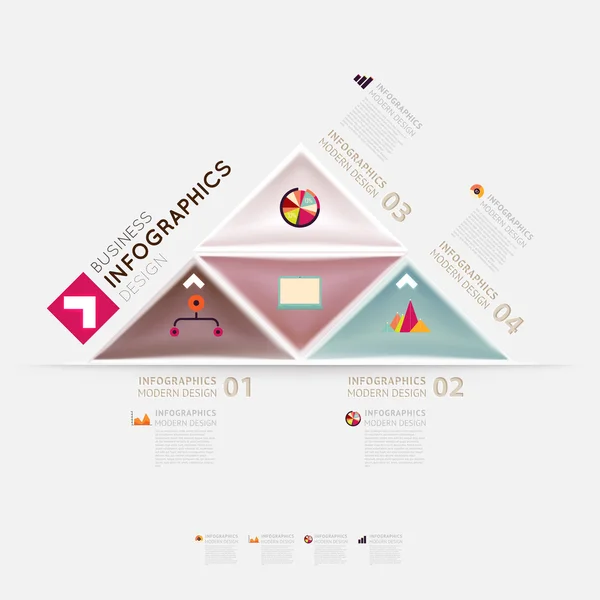 Moderne Infografik-Vorlage mit Icons für Unternehmen — Stockvektor