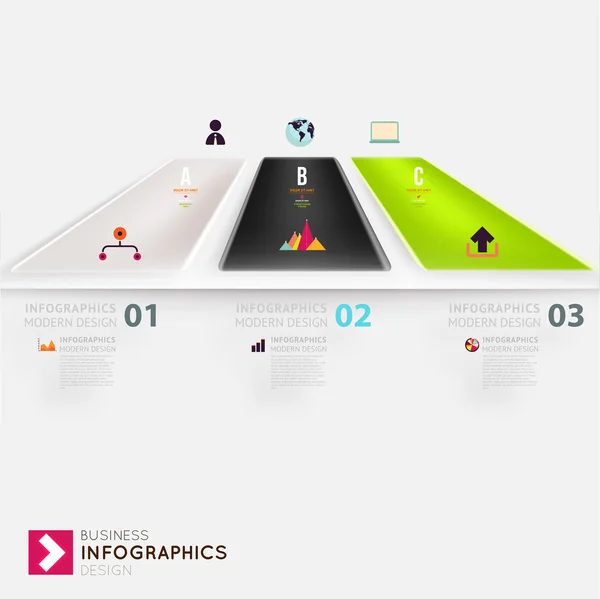 Moderno modello infografico per il business design — Vettoriale Stock