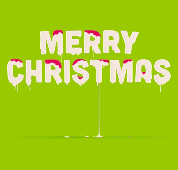 Derretir letras de "Feliz Navidad" — Vector de stock