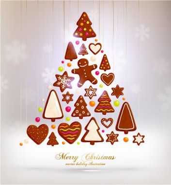 asılı gingerbread Noel kurabiyeleri