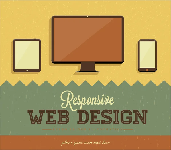 Ответственный веб-дизайн — стоковый вектор