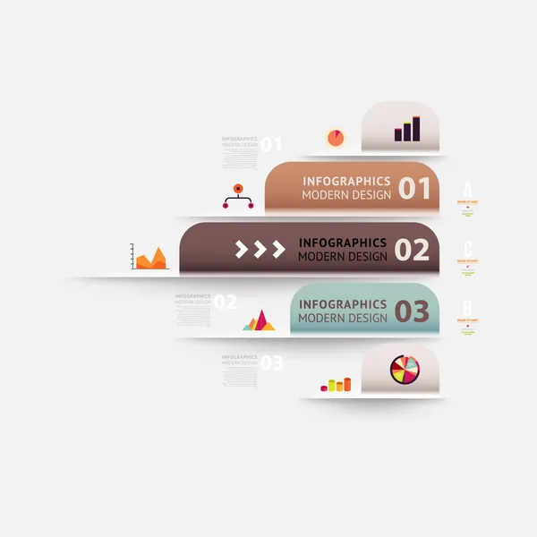 Modelo de infográfico moderno para negócios — Vetor de Stock