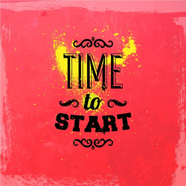 "Time to start" — Stock Vector