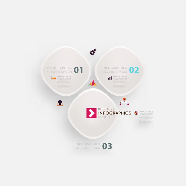 Modelo de infográfico moderno para design de negócios — Vetor de Stock