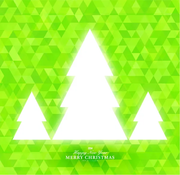 Arbre de Noël géométrique mosaïque — Image vectorielle