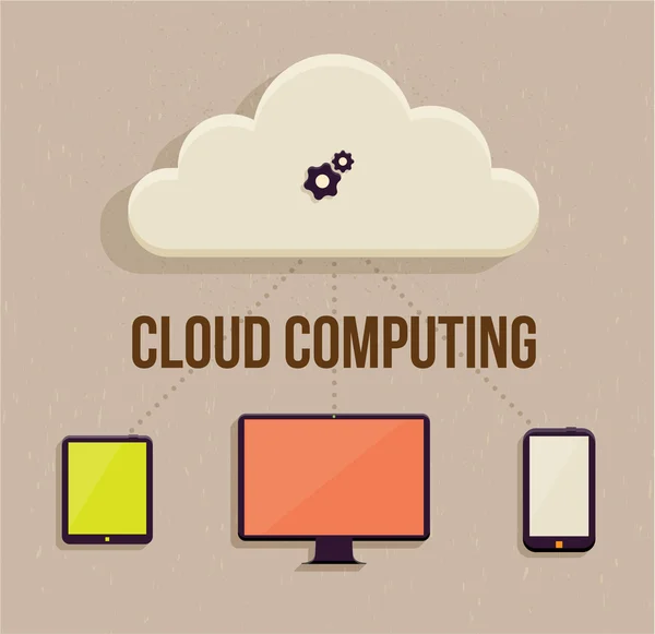 Conception de Cloud Computing . — Image vectorielle