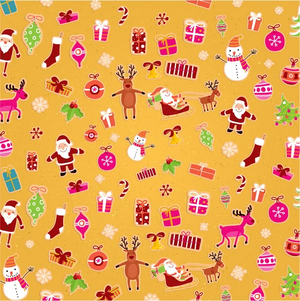 Ensemble de Noël vintage d'icônes de Noël — Image vectorielle