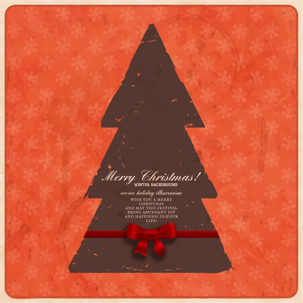 Vintage Χριστούγεννα και το νέο έτος ευχετήρια κάρτα — Διανυσματικό Αρχείο
