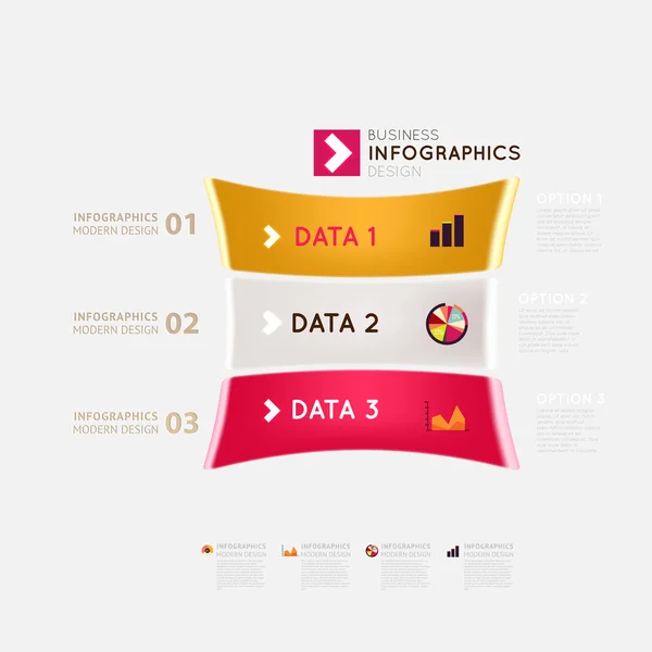 Modèle infographique moderne avec icônes — Image vectorielle