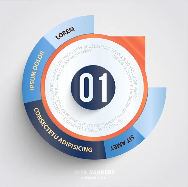 Moderne infographic sjabloon voor zakelijke design. — Stockvector