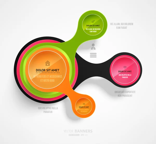 Moderno modello infografico per il business design — Vettoriale Stock