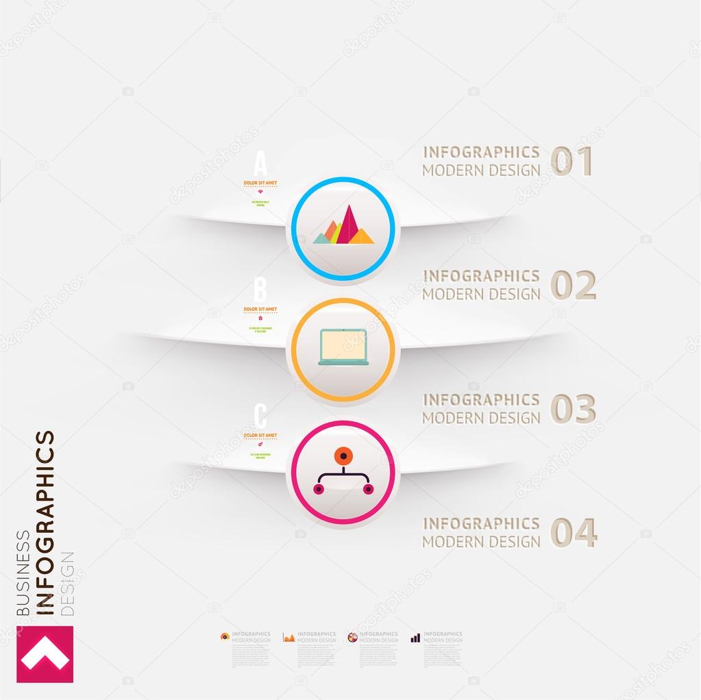 Modern infographic template with icons for business