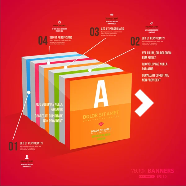 Moderno modello infografico per il business design . — Vettoriale Stock