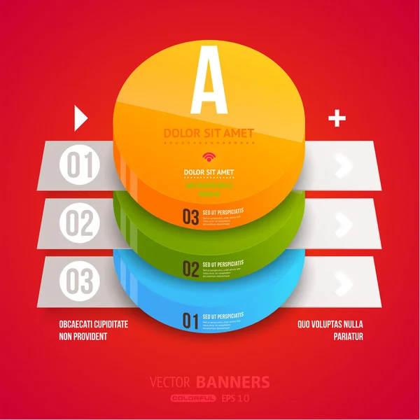 Modelo de infográfico moderno para design de negócios . — Vetor de Stock