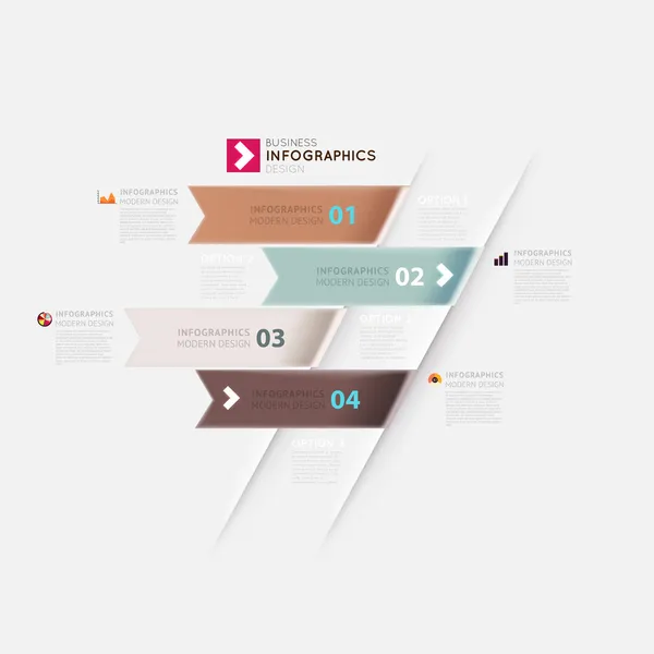 Plantilla de infografía moderna con iconos — Archivo Imágenes Vectoriales