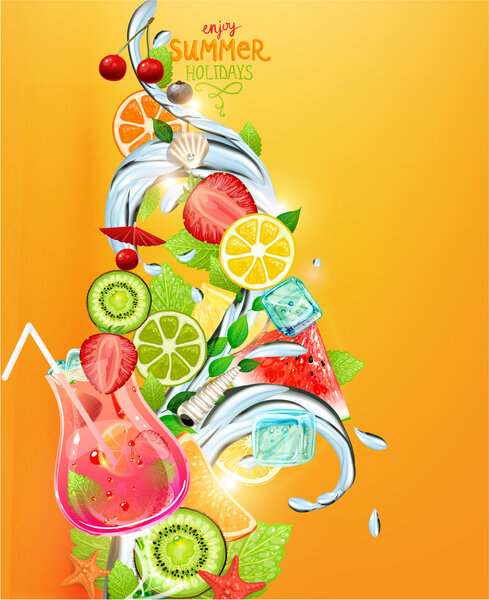 Summer holidays vector illustration