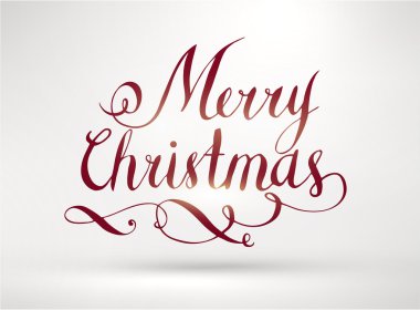 Merry christmas metin kaligrafi yazı