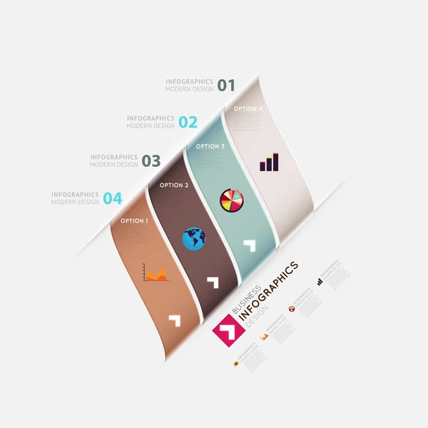 Moderne Infografik-Vorlage mit Icons für Business-Design — Stockvektor