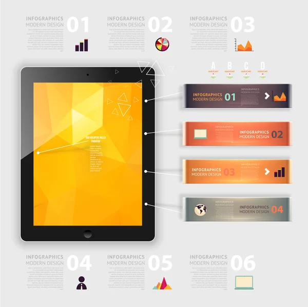 Modelo de infográfico de negócios . — Vetor de Stock