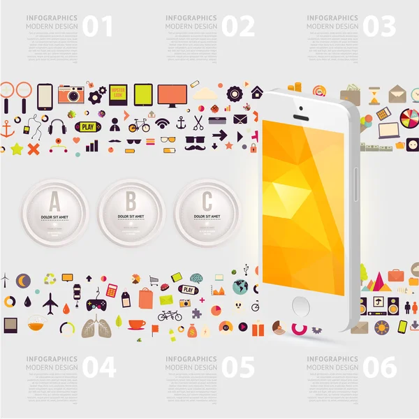 Modelo de infográfico de negócios . — Vetor de Stock