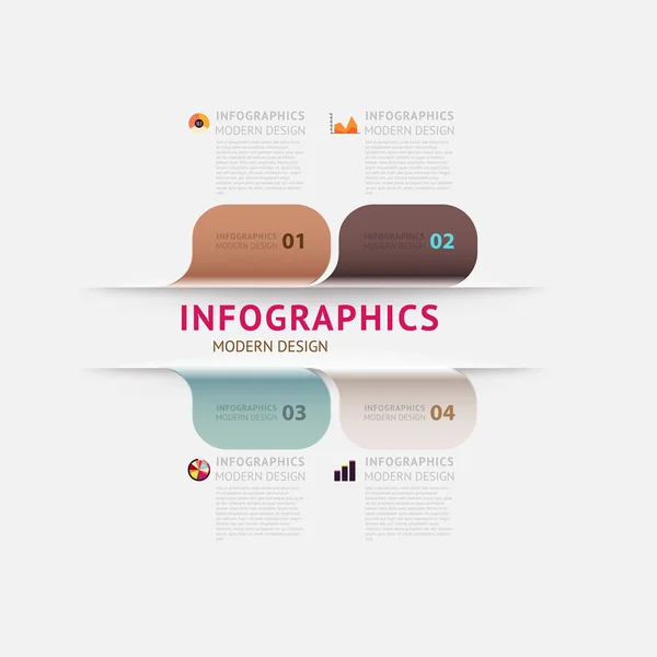 Iş için modern Infographic şablonu — Stok Vektör