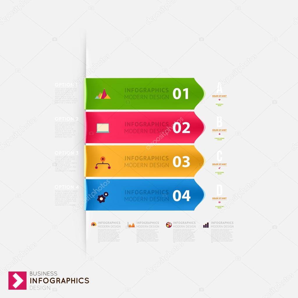 Modern infographic template with icons for business design